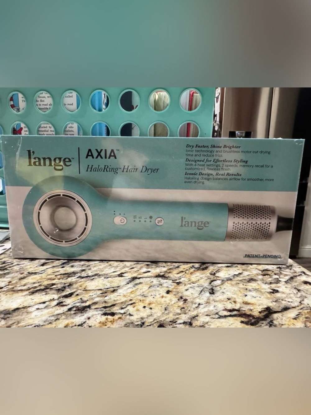 Lange Axia HaloRing Hair Dryer in Aqua. New